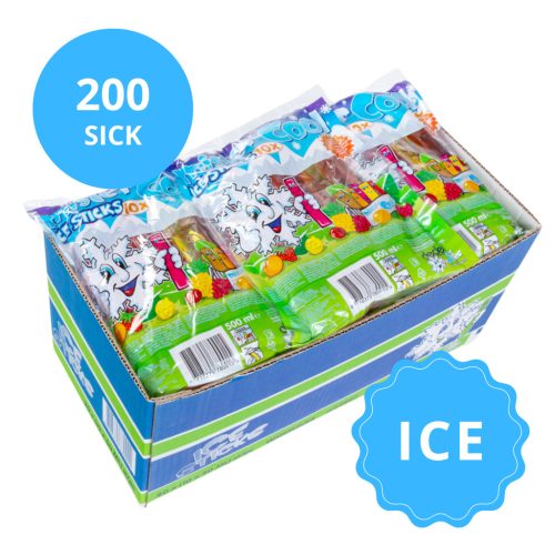 Glace à l'eau Mister Cool (5 saveurs) 20x 50ml x10 bâtonnets (200 bâtonnets)