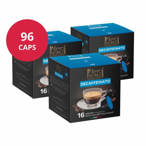 Décaféiné 96 capsules pour Dolce Gusto