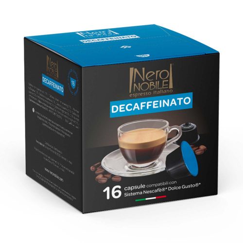 Décaféiné 16 capsules de café pour Dolce Gusto