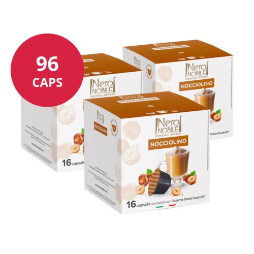 Nocciolino - Crème de noisettes 96 capsules pour Dolce Gusto