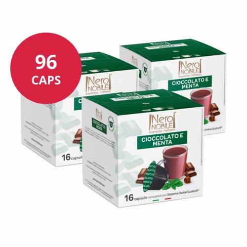Chocolat chaud Menthe 96 capsules pour Dolce Gusto
