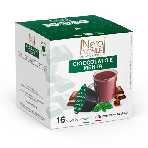 Chocolat chaud à la menthe 16 capsules pour Dolce Gusto