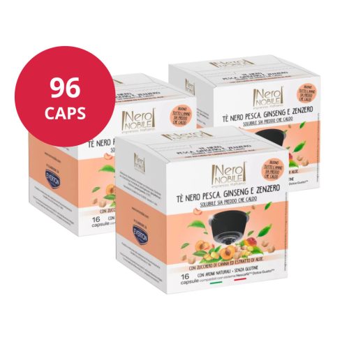 Thé noir à la pêche 96 capsules pour Dolce Gusto