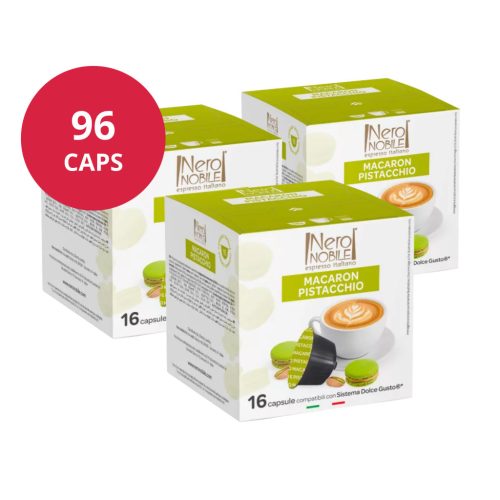 Cappuccino Macaron à la pistache 96 capsules pour Dolce Gusto