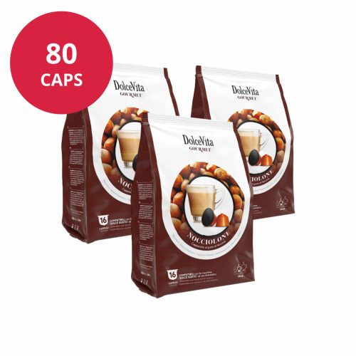 Cappuccino Crème de noisettes 80 capsules pour Dolce Gusto
