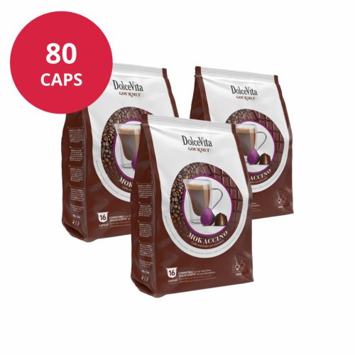 Mokaccino - Cappuccino  Crème de chocolat 80 capsules pour Dolce Gusto