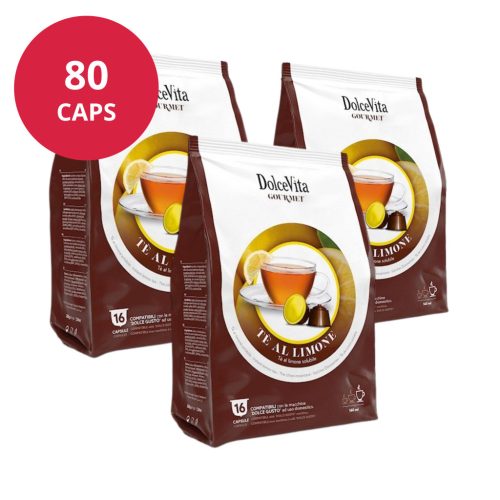 Thé au citron Dolce Vita 5x16 capsules pour Dolce Gusto (80 capsules)