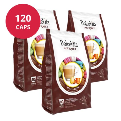 Cappuccino Macaron Dolce Vita 12x10 capsules pour Nespresso (120 capsules)