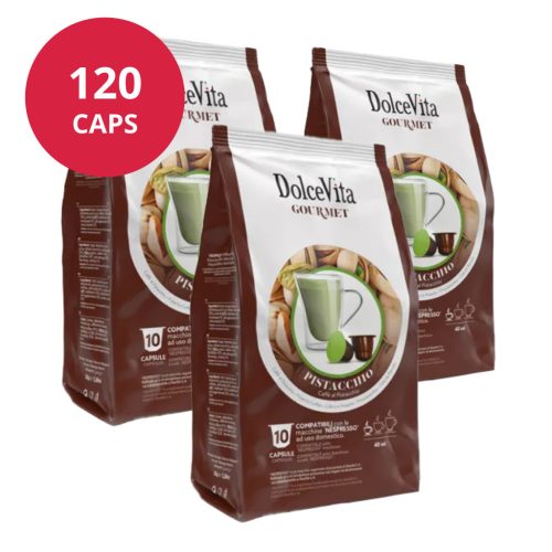 Cappuccino Pistache Dolce Vita 12x10 capsules pour Nespresso (120 capsules)