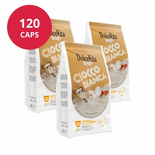 Chocolat blanc chaud 120 capsules pour Nespresso