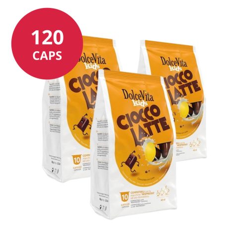 Cioccolatte - Chocolat au lait chaud 120 capsules pour Nespresso