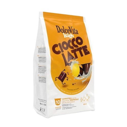 Cioccolatte Chocolat au lait chaud Dolce Vita 10 capsules pour Nespresso