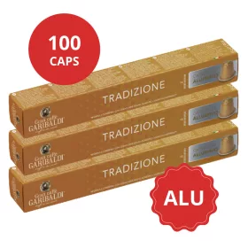 Tradizione 100 capsules en aluminium pour Nespresso