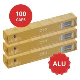 Oro 100 capsules en aluminium pour Nespresso