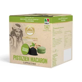 Cappuccino Macaron  Pistache 16 capsules pour Dolce Gusto