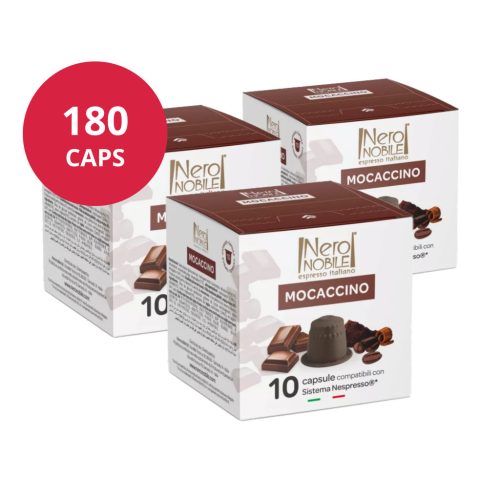 Mocaccino - Cappucino au chocolat 180 capsules pour Nespresso