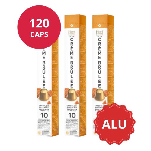 Crème Brûlée 120 capsules en aluminium pour Nespresso