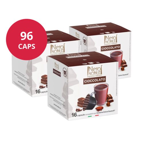 Cioccolato - Chocolat chaud 96 capsules pour Dolce Gusto